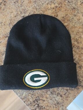 Green Bay Packers Black Knit Beanie